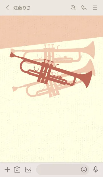 [LINE着せ替え] Trumpet CLR テラコッタの画像2