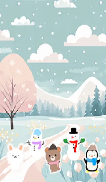 [LINE着せ替え] 可愛い北欧風着せかえ(Winter-398)の画像1