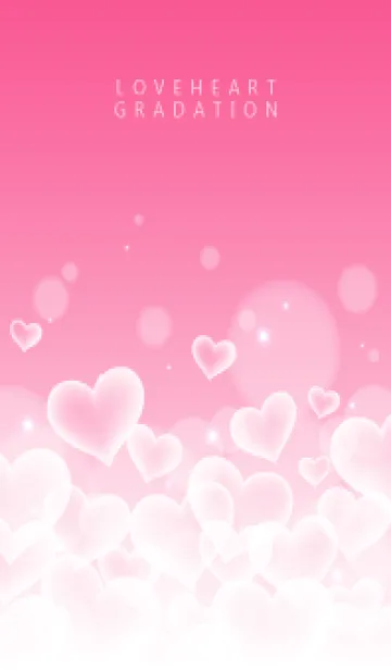 [LINE着せ替え] LOVE HEART GRADATION Vividpink&White 3の画像1