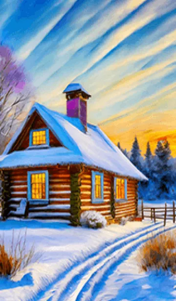 [LINE着せ替え] 優美な冬の風景の着せかえ(Winter-303)の画像1