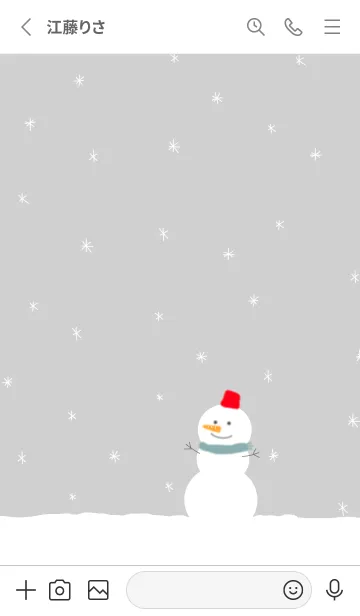 [LINE着せ替え] ＊スノーマン＊ハッピーウインターの画像2