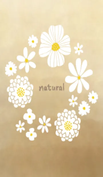 [LINE着せ替え] 白い花のリース 水彩13の画像1