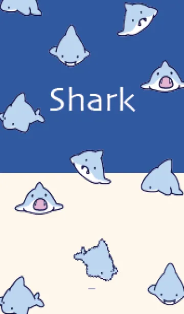 [LINE着せ替え] 青 : ちびさめの画像1