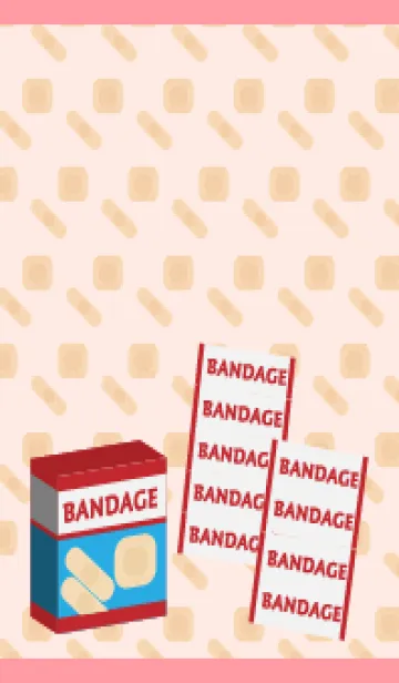 [LINE着せ替え] 絆創膏 薄いピンクの画像1