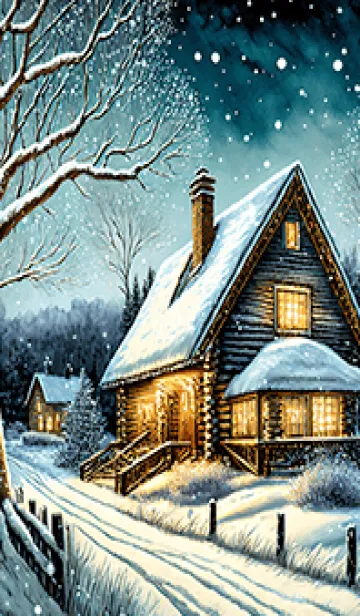 [LINE着せ替え] 優美な冬の風景の着せかえ(Winter-307)の画像1