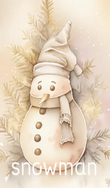 [LINE着せ替え] brown♡snowman03_1の画像1