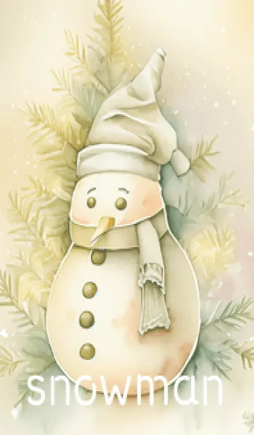 [LINE着せ替え] green♡snowman07_1の画像1