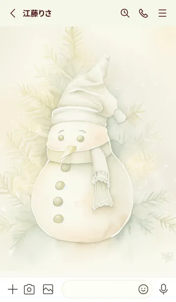 [LINE着せ替え] green♡snowman07_1の画像2