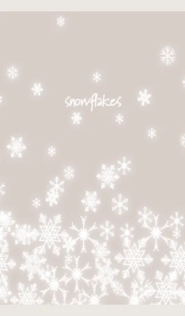 [LINE着せ替え] 輝く雪の結晶 ベージュと灰色の画像1