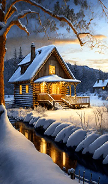 [LINE着せ替え] 優美な冬の風景の着せかえ(Winter-315)の画像1