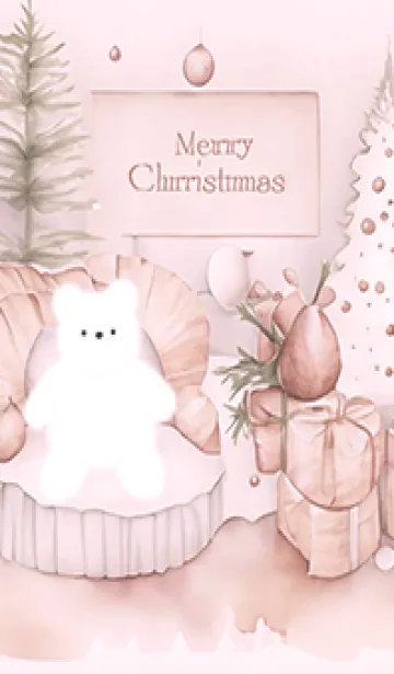 [LINE着せ替え] pinkpurple☆クマのクリスマス11_1の画像1