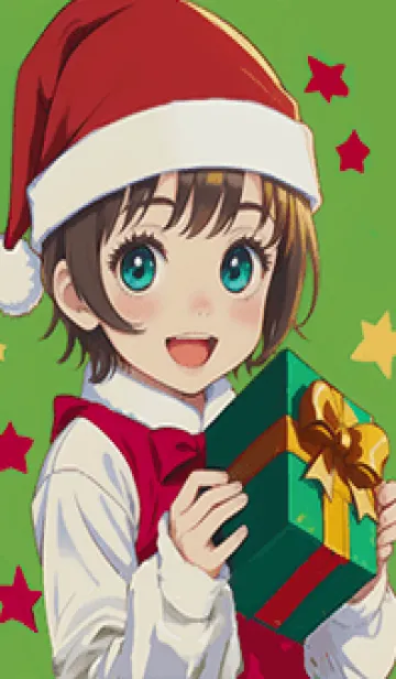 [LINE着せ替え] クリスマスプレゼントと子供たち 2の画像1