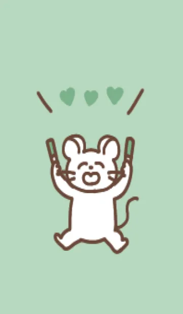 [LINE着せ替え] 推し色ねずみ(green)の画像1