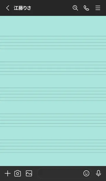 [LINE着せ替え] 音楽カラーノート/ミントグリーン/ブラックの画像2