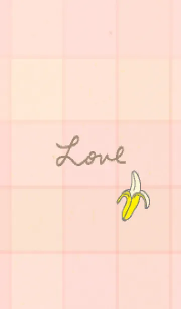 [LINE着せ替え] チェック柄 バナナ2の画像1