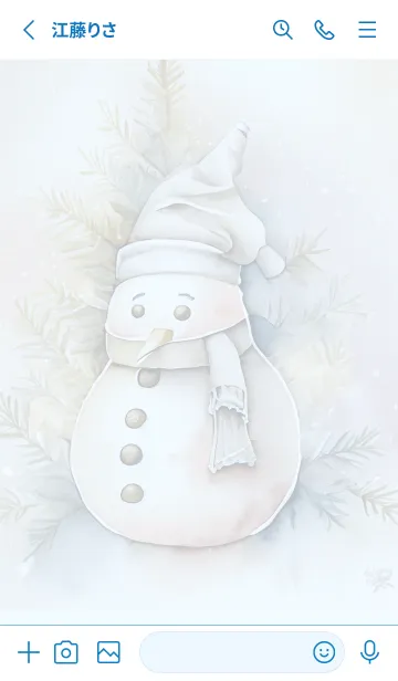 [LINE着せ替え] blue♡snowman15_1の画像2