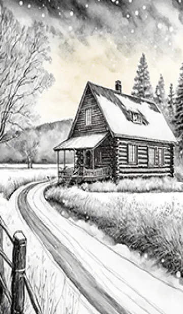 [LINE着せ替え] 優美な冬の風景の着せかえ(Winter-318)の画像1