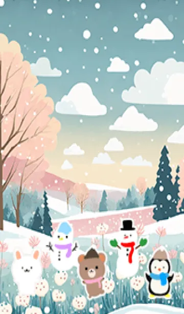 [LINE着せ替え] 可愛い北欧風着せかえ(Winter-411)の画像1