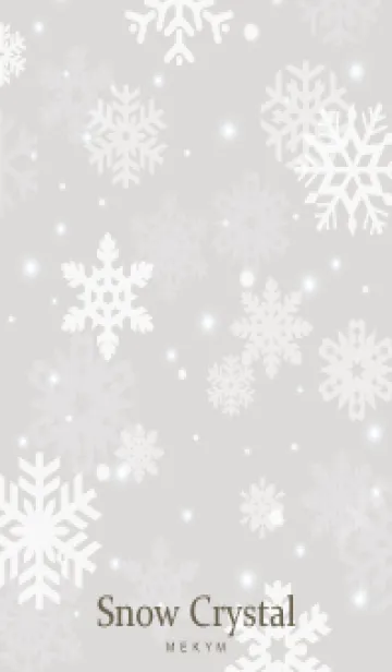 [LINE着せ替え] SnowCrystal-NATURAL GRAY 9の画像1