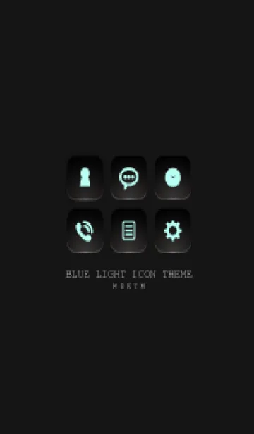 [LINE着せ替え] BLACK-BLUE LIGHT ICON THEME SWITCH 24の画像1