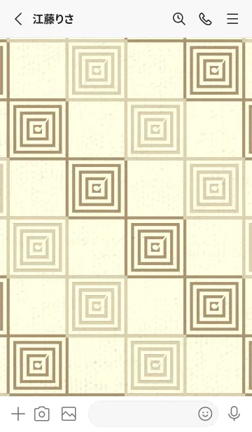 [LINE着せ替え] 和音 市松模様 音符  砂色の画像2