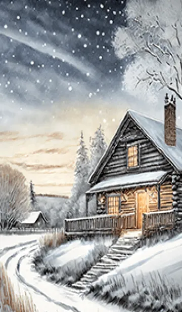 [LINE着せ替え] 優美な冬の風景の着せかえ(Winter-325)の画像1