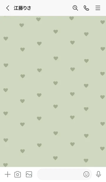 [LINE着せ替え] pattern_heart :naturalgreenの画像2