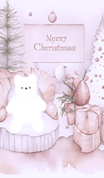 [LINE着せ替え] purple☆クマのクリスマス12_1の画像1