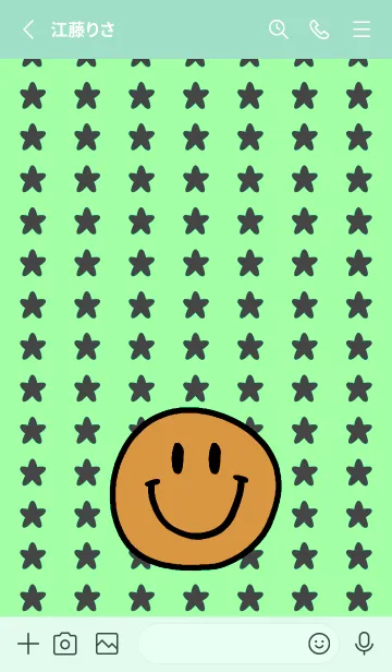 [LINE着せ替え] 手書き スタースマイル 50の画像2