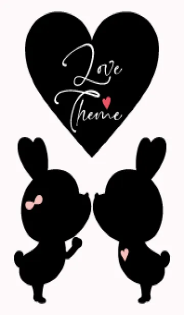 [LINE着せ替え] LOVE THEME Black & Pink.34の画像1