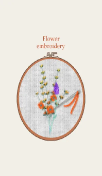 [LINE着せ替え] Flower embroidery 16の画像1