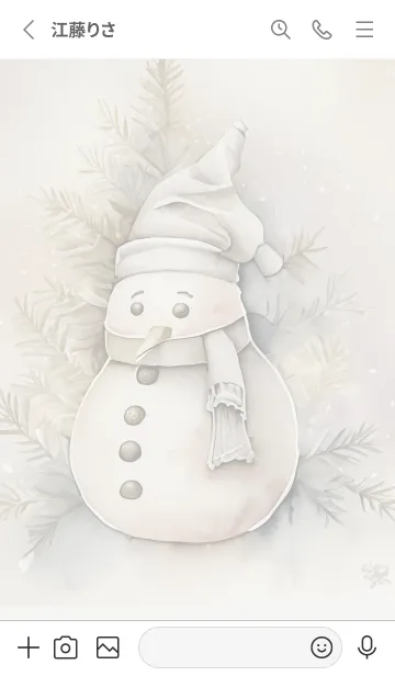 [LINE着せ替え] Gray♡snowman01_1の画像2