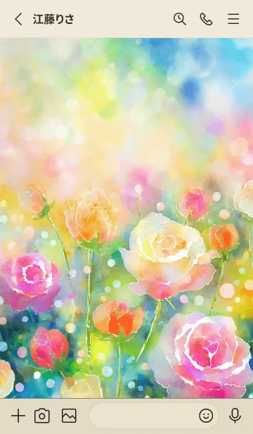 [LINE着せ替え] 薔薇(バラ)の花の着せかえ(R383)の画像2