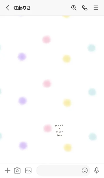 [LINE着せ替え] ホワイト＊ふわふわ水彩水玉。の画像2