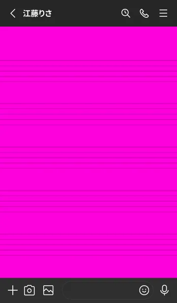 [LINE着せ替え] 音楽カラーノート/ホットピンク/ブラックの画像2