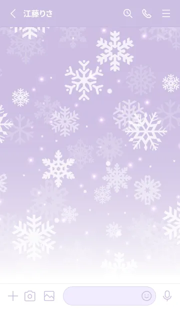 [LINE着せ替え] SnowCrystal-WHITE PURPLE 9の画像2