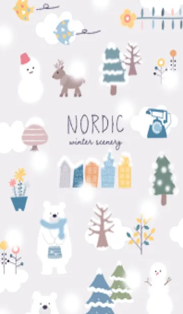 [LINE着せ替え] violet☆スノーマン北欧風04_1の画像1