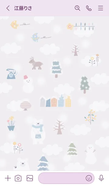 [LINE着せ替え] violet☆スノーマン北欧風04_1の画像2