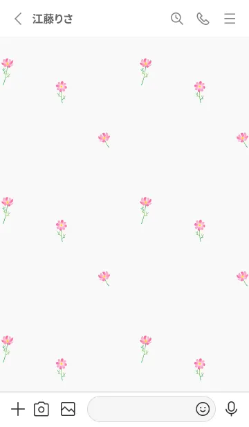 [LINE着せ替え] 小さな秋桜 白の画像2