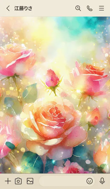 [LINE着せ替え] 薔薇(バラ)の花の着せかえ(R396)の画像2