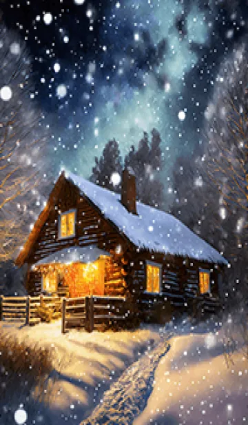 [LINE着せ替え] 優美な冬の風景の着せかえ(Winter-344)の画像1