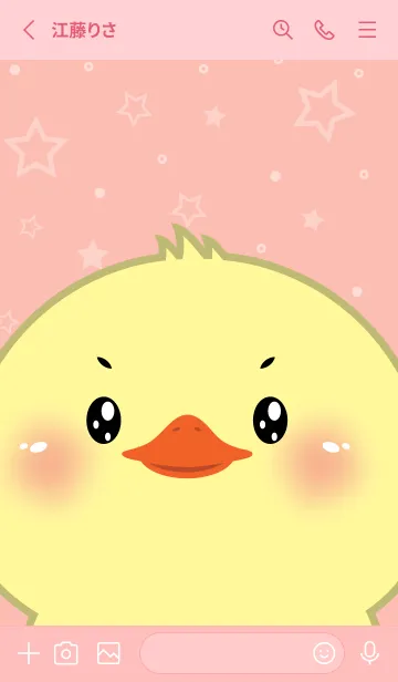 [LINE着せ替え] Simple Cute Face Duck (JP)の画像2
