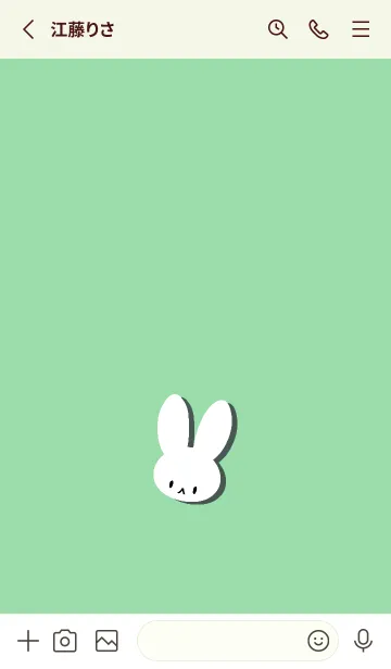 [LINE着せ替え] ホワイト ラビット 259の画像2