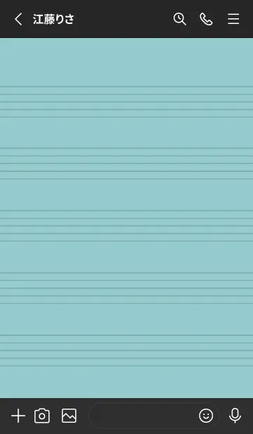 [LINE着せ替え] 音楽カラーノート/くすみミント/ブラックの画像2