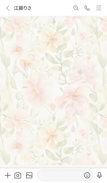 [LINE着せ替え] Gray♡おしゃれな花01_1の画像2