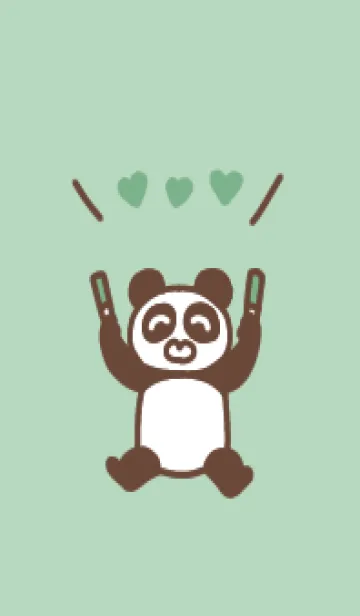 [LINE着せ替え] 推し色パンダ(green)の画像1