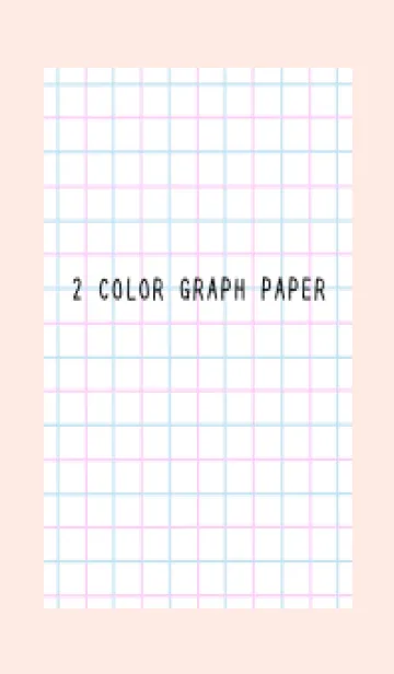 [LINE着せ替え] 2色方眼紙/ピンク&ブルー/ライトピンクの画像1