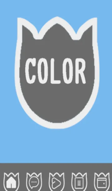 [LINE着せ替え] blue color R41の画像1