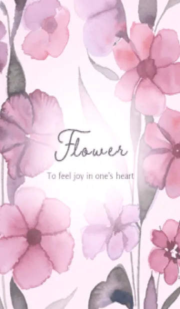 [LINE着せ替え] pinkpurple♡シックな花03_1の画像1