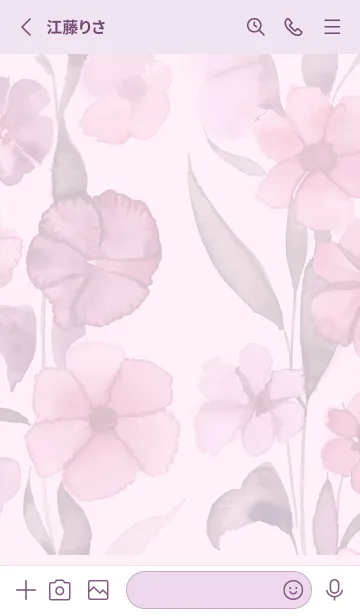 [LINE着せ替え] pinkpurple♡シックな花03_1の画像2